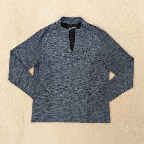 Under Armour Other - Under Armour Sweatshirt Men's XXL Gray Black Threadborne 1/4 Zip Fitted